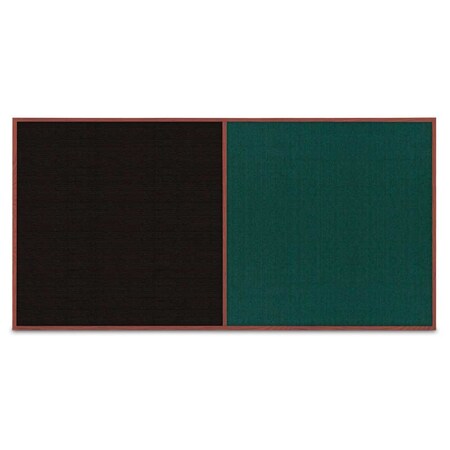 United Visual Products Enclosed Corkboard, 1 Door, 72"x48", 4" Fra UV3412-GOLD-RUBBER